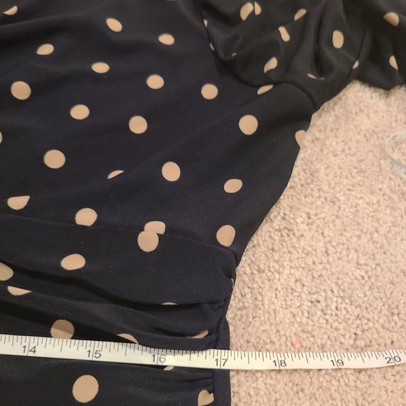 Lauren Ralph Lauren Polka Dot Faux Wrap Womens Size 16P - Picture 7 of 9